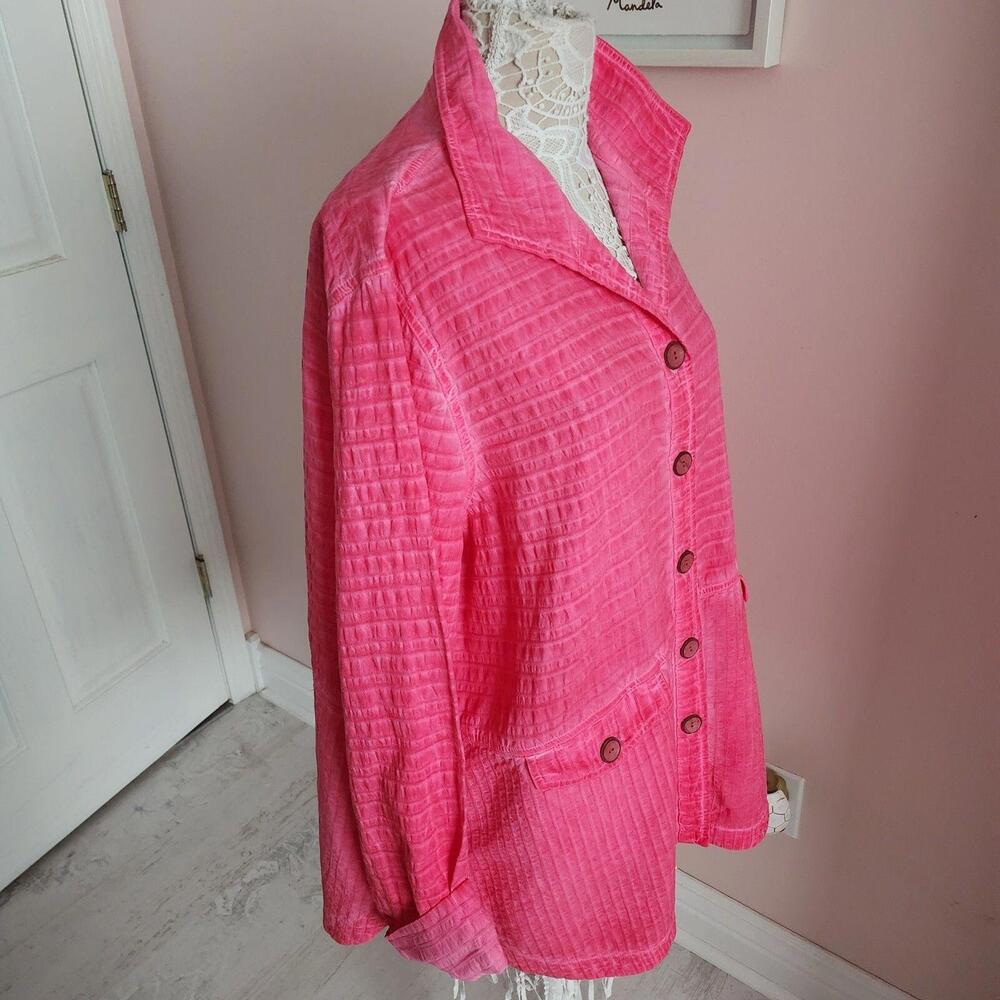 LKNW Pink washed out FOCUS casual life top blouse so curte Xl LOVE THIS